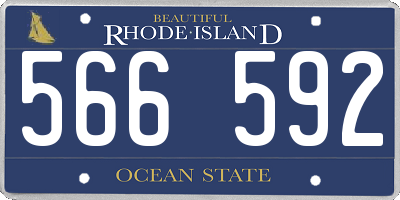 RI license plate 566592