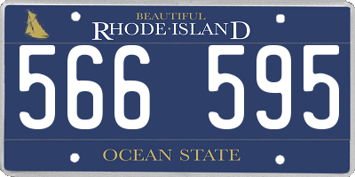 RI license plate 566595
