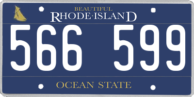 RI license plate 566599