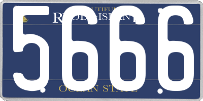 RI license plate 5666