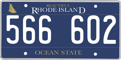 RI license plate 566602