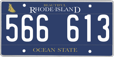 RI license plate 566613