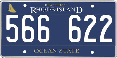RI license plate 566622