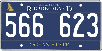 RI license plate 566623