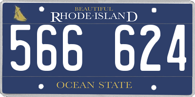 RI license plate 566624