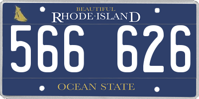 RI license plate 566626