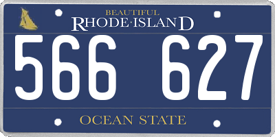 RI license plate 566627