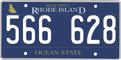 RI license plate 566628
