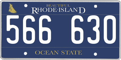 RI license plate 566630