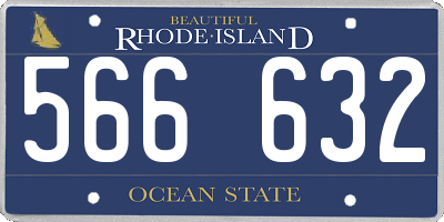 RI license plate 566632