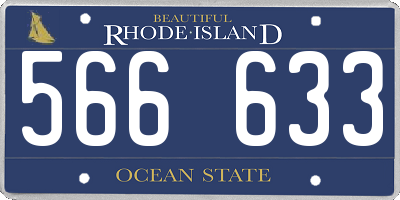 RI license plate 566633