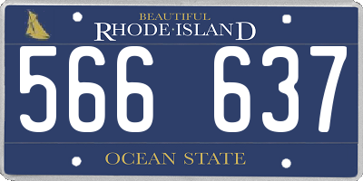 RI license plate 566637