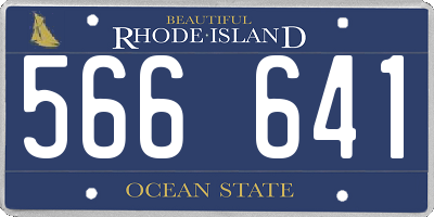 RI license plate 566641