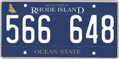 RI license plate 566648