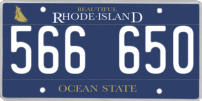 RI license plate 566650