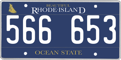 RI license plate 566653