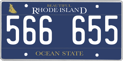 RI license plate 566655