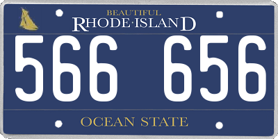 RI license plate 566656