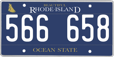 RI license plate 566658