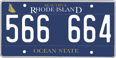 RI license plate 566664