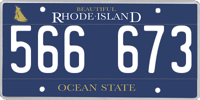 RI license plate 566673