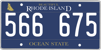 RI license plate 566675