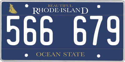 RI license plate 566679