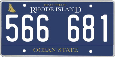 RI license plate 566681