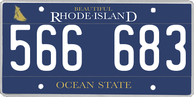 RI license plate 566683