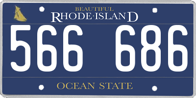 RI license plate 566686