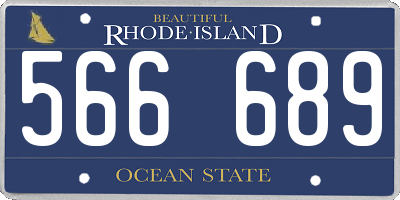 RI license plate 566689