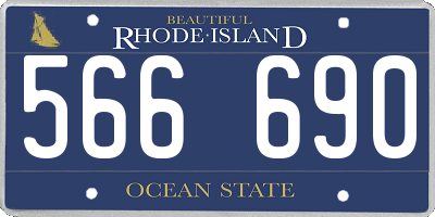 RI license plate 566690