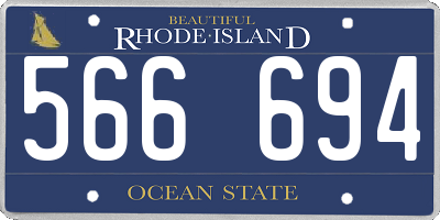 RI license plate 566694