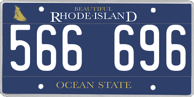 RI license plate 566696