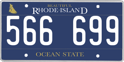 RI license plate 566699