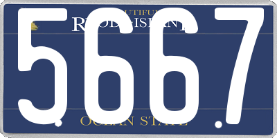 RI license plate 5667