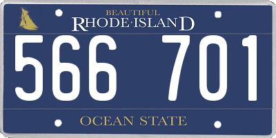 RI license plate 566701