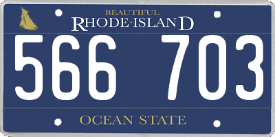 RI license plate 566703