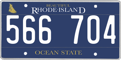 RI license plate 566704