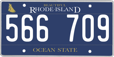 RI license plate 566709