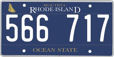 RI license plate 566717