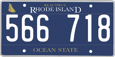 RI license plate 566718