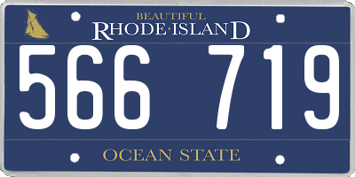 RI license plate 566719