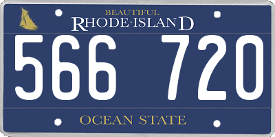 RI license plate 566720