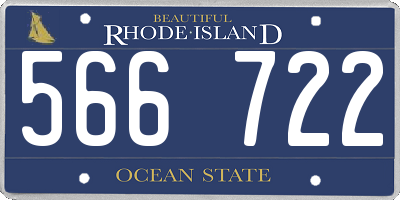 RI license plate 566722