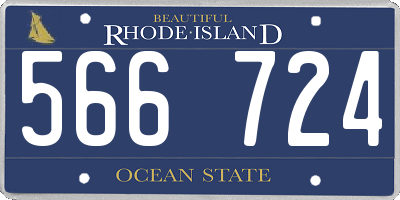 RI license plate 566724