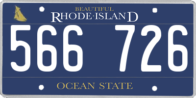 RI license plate 566726