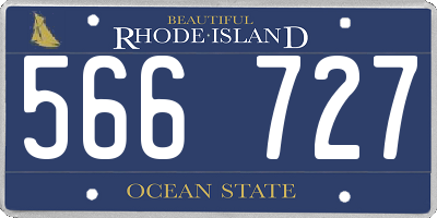 RI license plate 566727