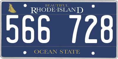 RI license plate 566728