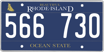 RI license plate 566730